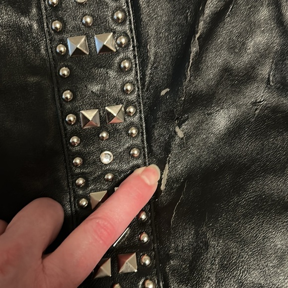 Black studded hobo style purse - Picture 8 of 12